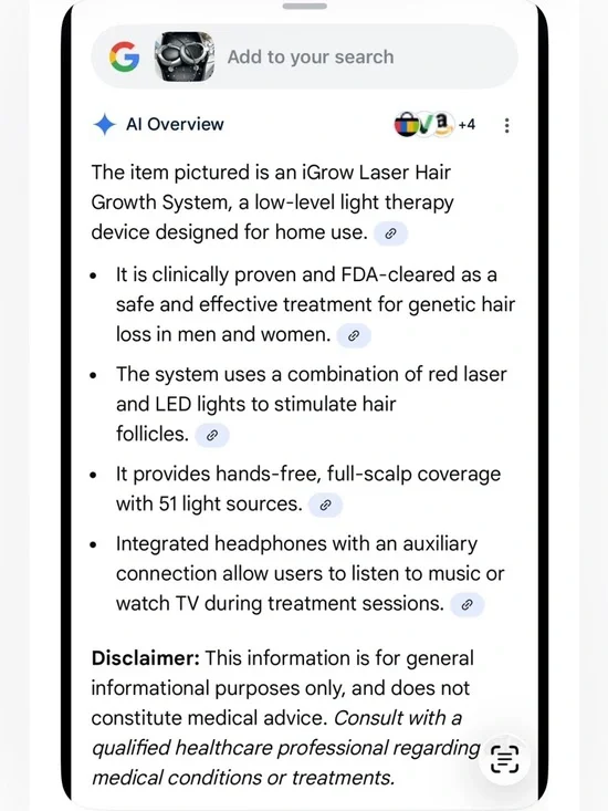 NWOT - iGrow Hair Growth Helmet & Controller - Picture 10 of 10